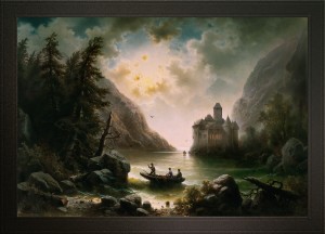 Crossing In A Moonlit Night by Albert Rieger